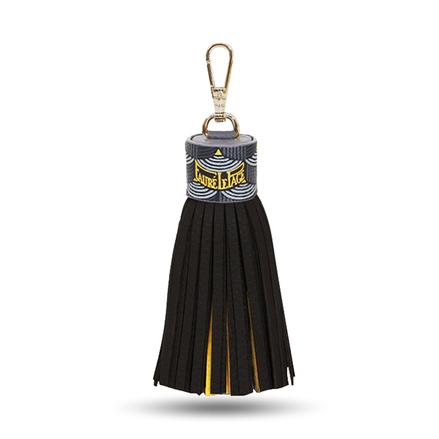 Tassel Key Holder - Powder Black / Yellow