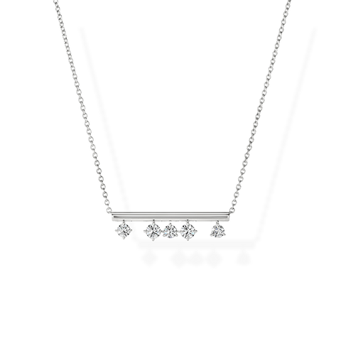 Barre Floating Diamond Pendant Necklace 0.53 ct TDW