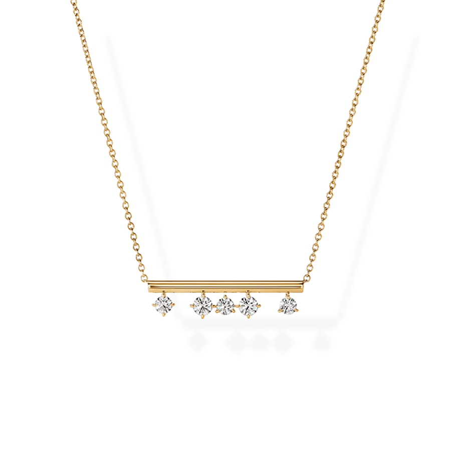 Barre Floating Diamond Pendant Necklace 0.53 ct TDW