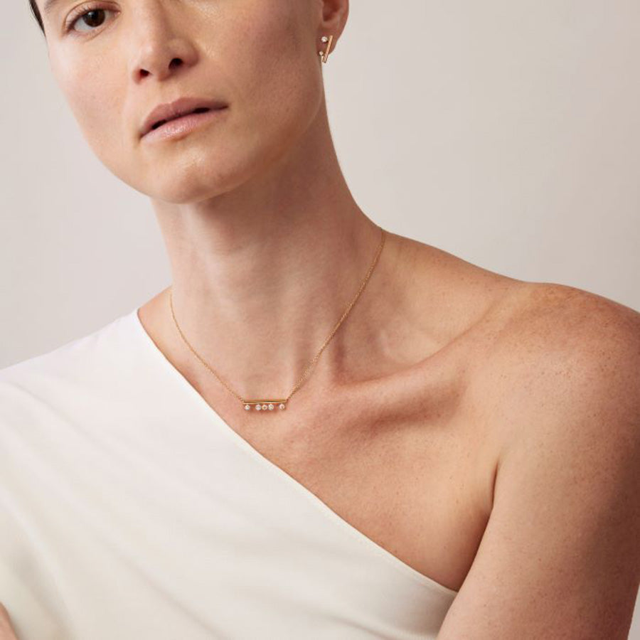 Barre Floating Diamond Pendant Necklace 0.53 ct TDW