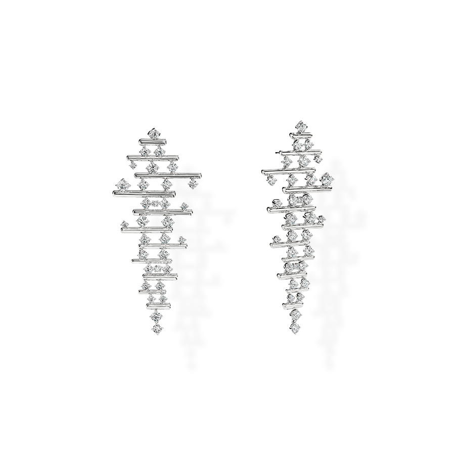 Barre Multi-Row Drop Earrings 6.75 ct TDW