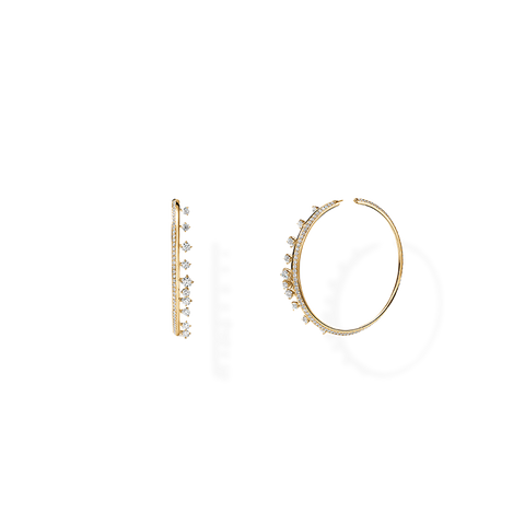 Barre Floating Diamond Large Hoops 6.50 ct TDW
