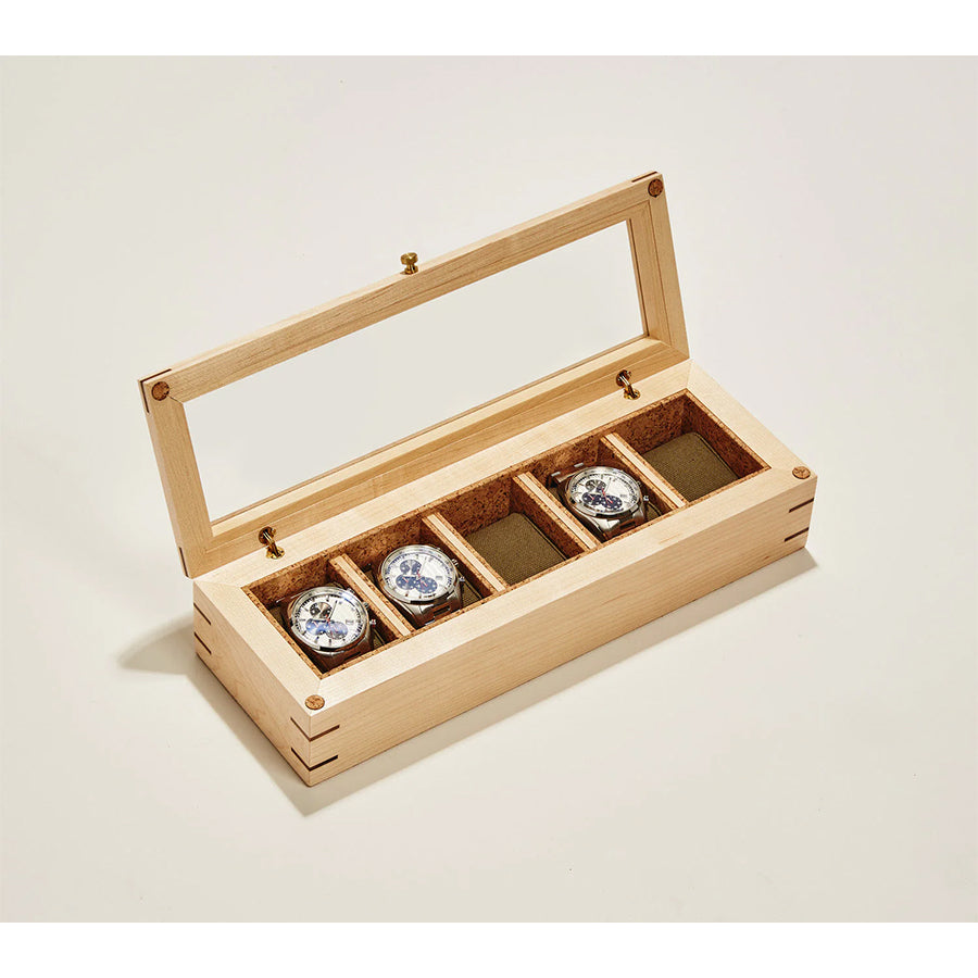 Wolf/Analog Shift Flatiron Wooden 5pc Watch Box
