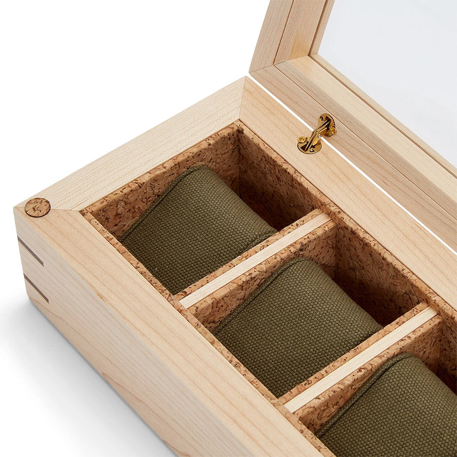 Wolf/Analog Shift Flatiron Wooden 5pc Watch Box