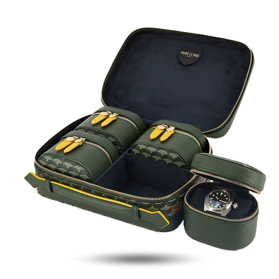 4 Watch Travel Case - Empire Green