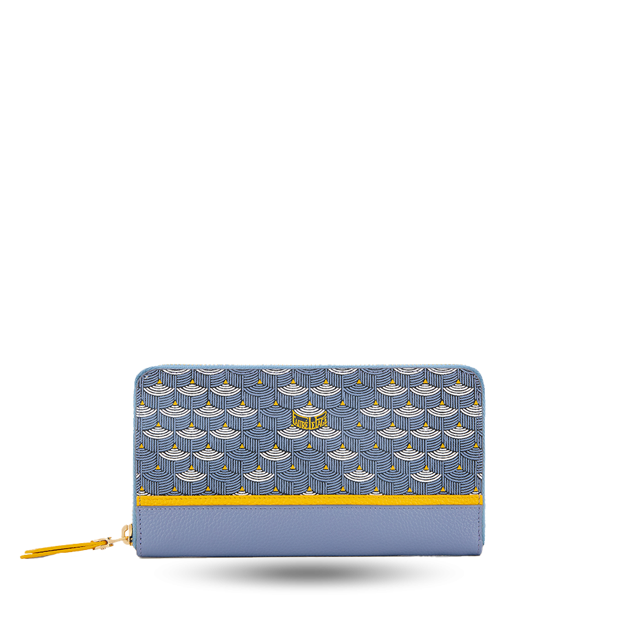 12 Card Zipped Wallet - Bistrot Dawn Blue (Limited Edition)