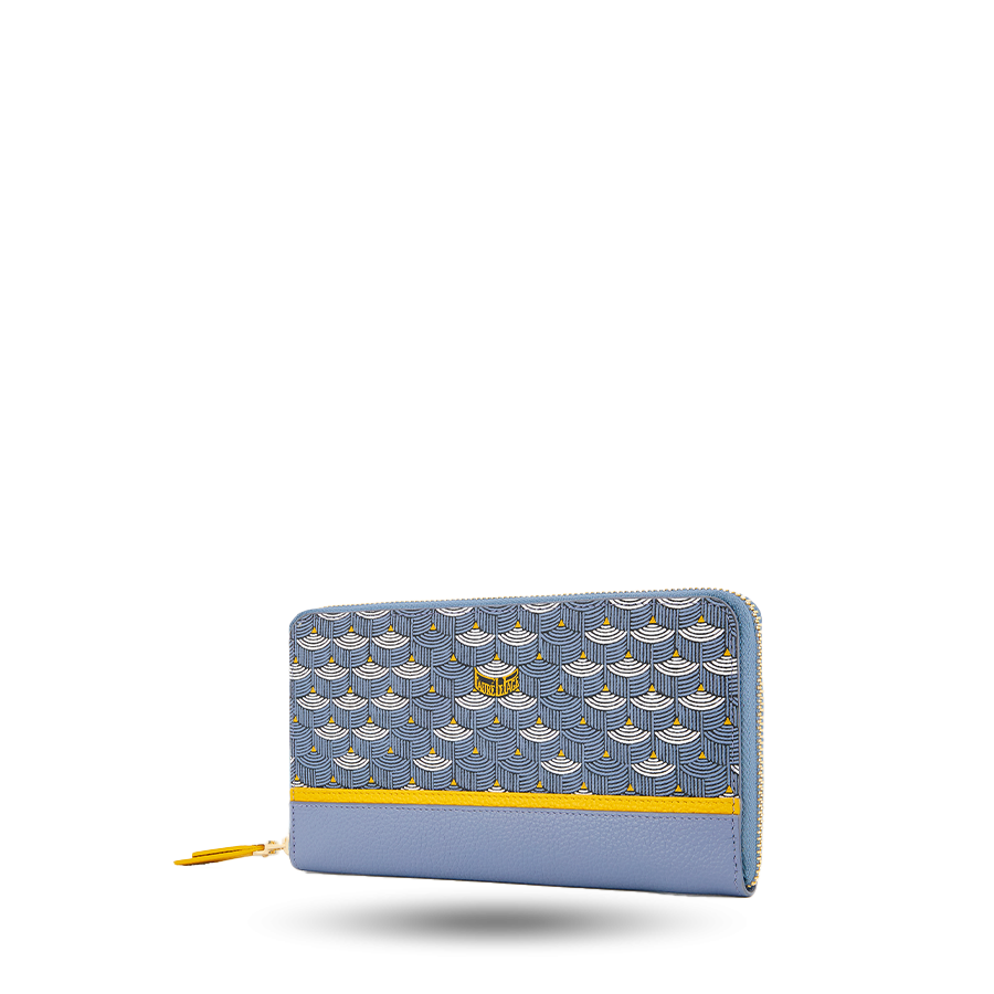 12 Card Zipped Wallet - Bistrot Dawn Blue (Limited Edition)