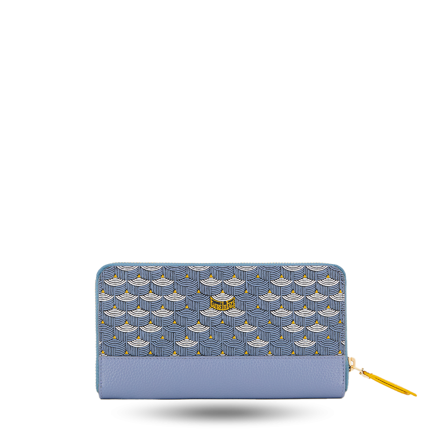 12 Card Zipped Wallet - Bistrot Dawn Blue (Limited Edition)