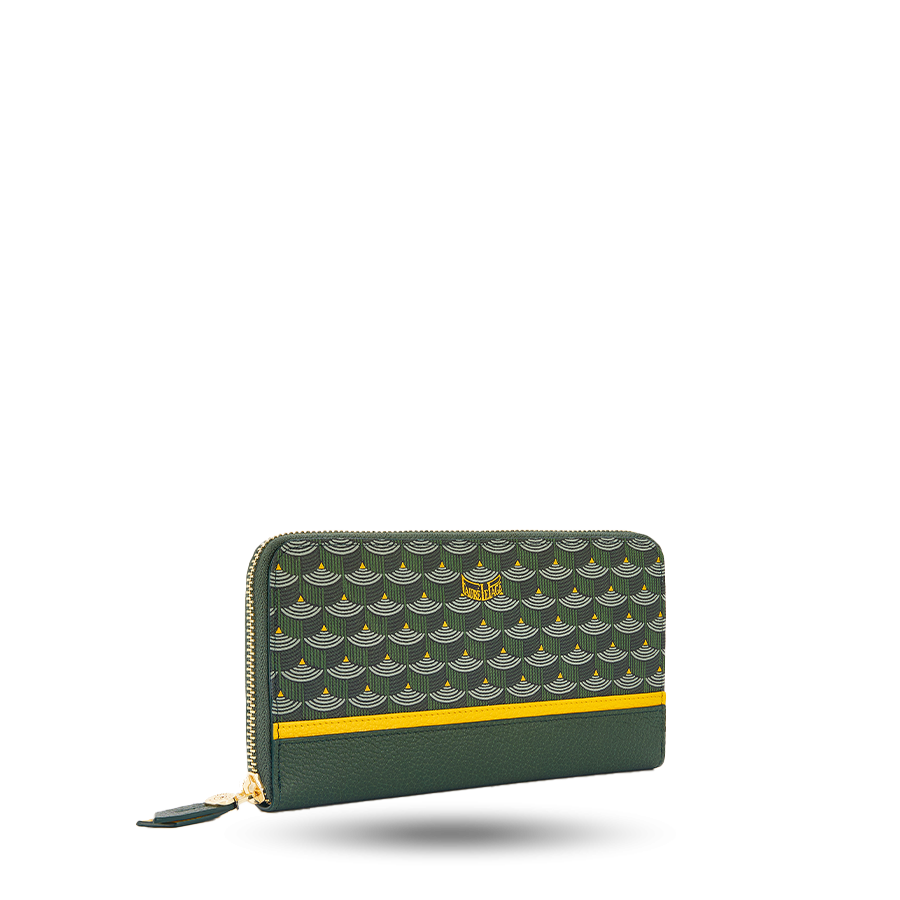 12 Card Zippered Wallet - Empire Green