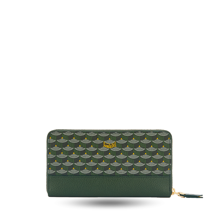 12 Card Zippered Wallet - Empire Green