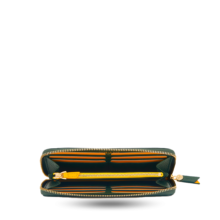 12 Card Zippered Wallet - Empire Green