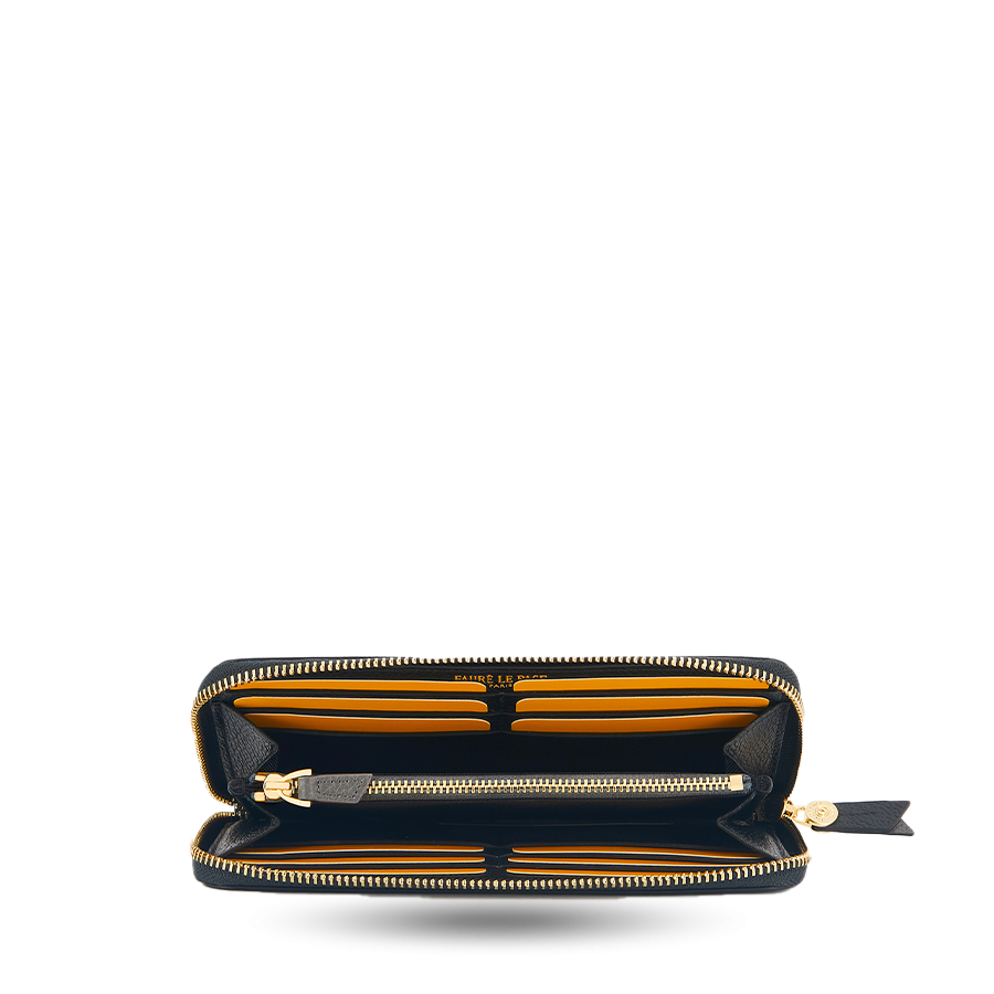 12 Card Zippered Wallet - Powder Black