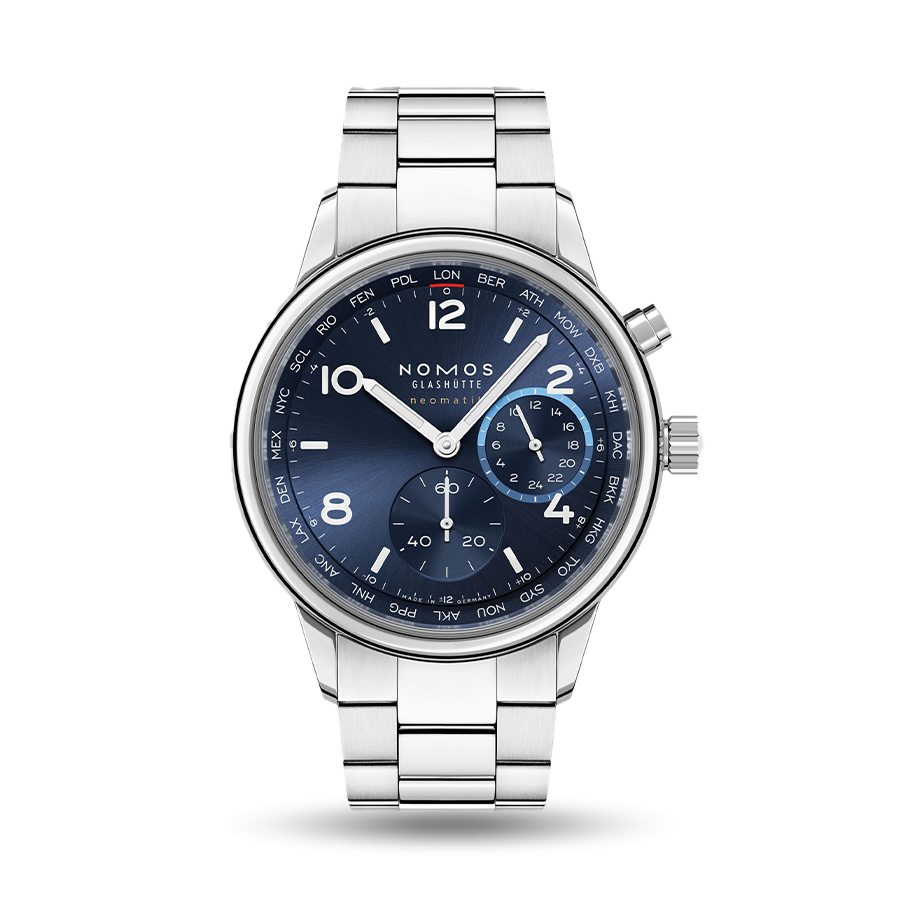 NOMOS Club Sport Neomatik Worldtimer Blue